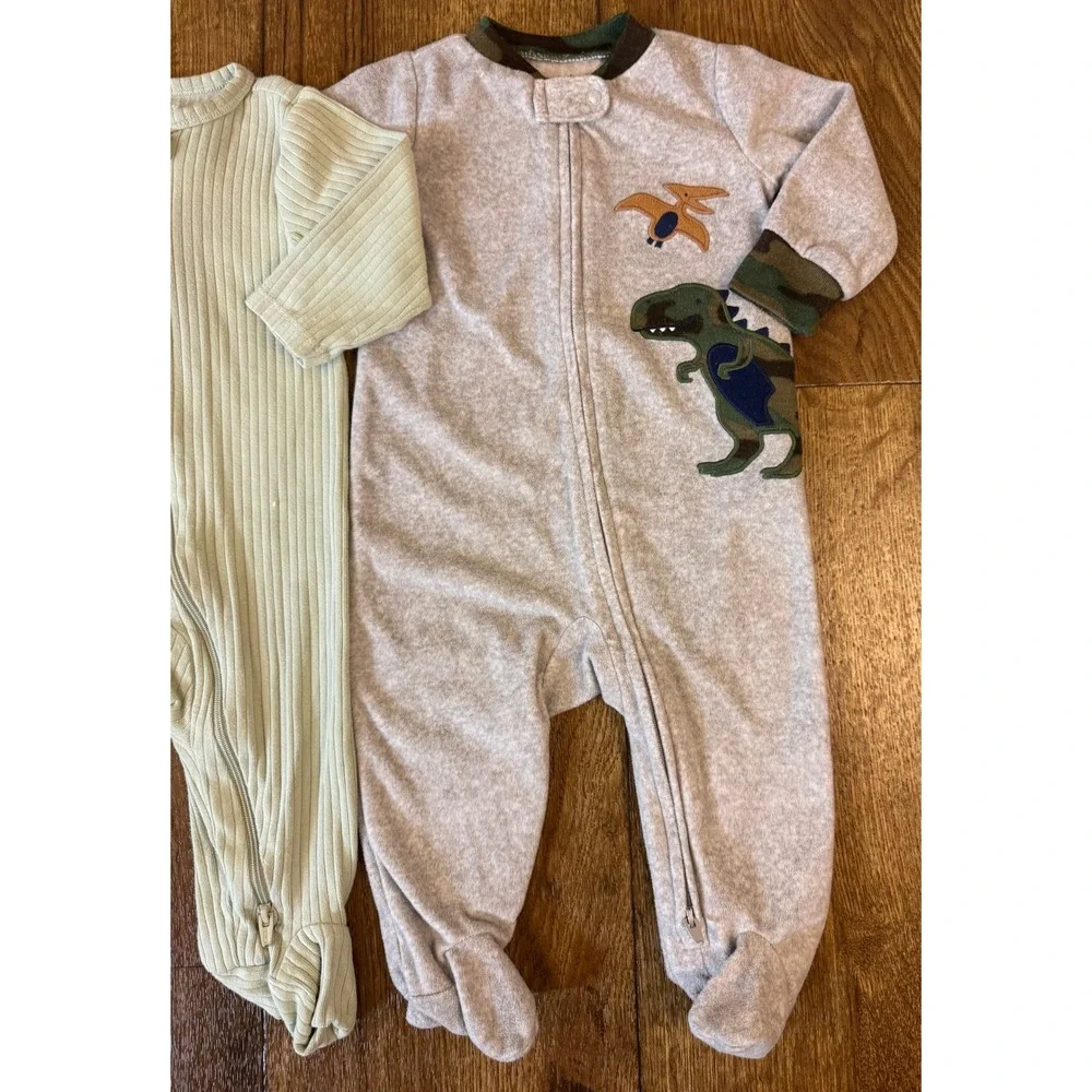 Carter's Sleep &‎ Play Pajamas Footies Baby Boy 6 Months Lot Bundle 3 Pack Dog
